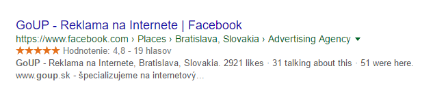 Hviezdičky vo vyhľadávaní Google